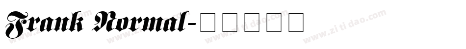 Frank Normal字体转换